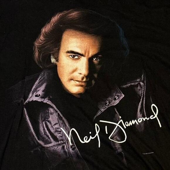 Vintage 1996 Neil Diamond U.S. Tour Concert T-Shirt Double-Sided Graphic Size L - Picture 2 of 7